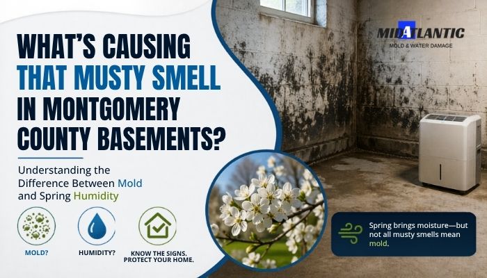 What Causing Musty Smell in Montgomery County Basememt?